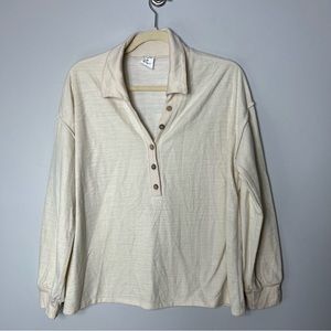 By Together Button Up Loose Cotton Boho Shirt 218